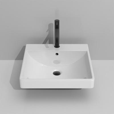 China Europe Fully Concealed Fix Modern Style Customized Art Basin Ceramic Countertop Rectangular Hand Wash Basin for sale