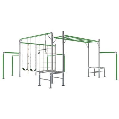 China Small Galvanized Indoor Steel Frame Backyard Climbing Frame Playground Gym Metal Monkey Bar For Kids for sale