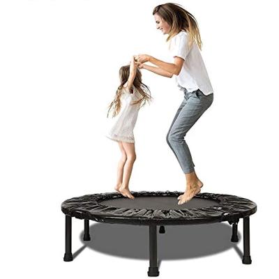 China Without Trampoline Net Protective Mini Fitness Exercise Indoor Jumping Mat Bounce Trampoline Kids Round Folding for sale