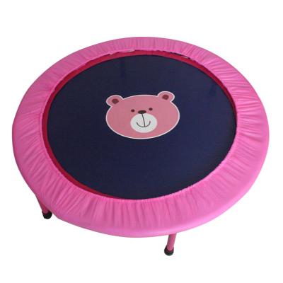 China Without Protective Net 40 Inch Top Bounce Folding Pink Small Outdoor Kids Mini Trampoline for sale