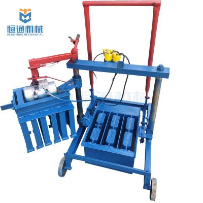 Китай manual efficiency semi-automatic cement brick making machine small scale diesel brick product line processing продается