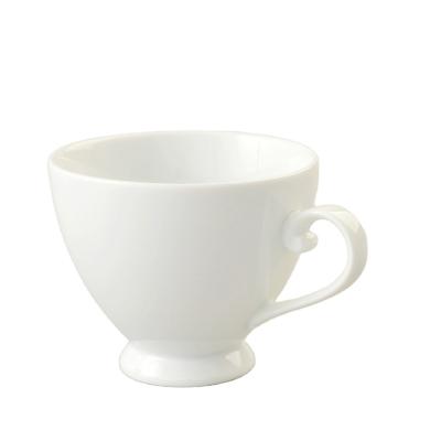 China Aurartic Amazon Viable Hot Sales Fine Cup 8oz Ceramic Tea Cup Stacking White Porcelain Ceramic Coffee Cup And Saucer for sale