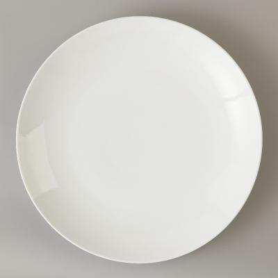 China Auratic Viable Logo Round White Fine Porcelain Dinner Dishes Custom Ceramic Dishes Set Wedding, Hotel, Party Tableware for sale