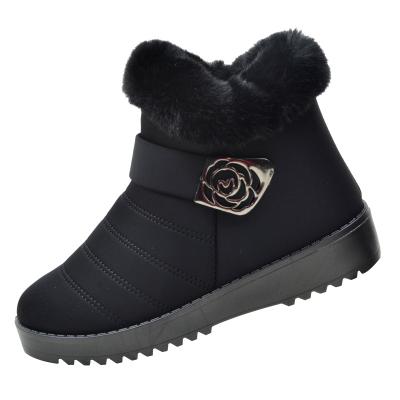 China Factory Sale Breathable Direct Black Red Keep Warm Bootie Winter Snow Boots for sale