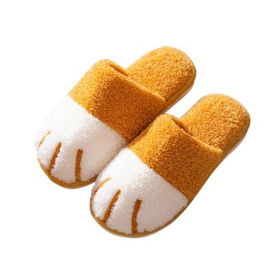 China CUSHIONING Wholesale Women's Winter House Couples Housework Cute Plush Warm Slippers for sale