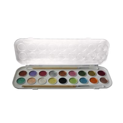 China Non-Toxic Manufacturing Supplies Painting Color Set Metal Watercolor Pans Set for sale