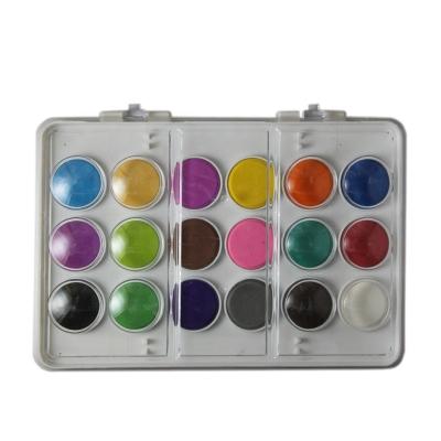 China Non-Toxic OEM Manufacture 18 Colors Water Color Cake Paint Set for sale