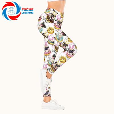 China Breathable Pets Dogs And Sesserts Printing Soft Fabric Ruched Gaiters Sport Yoga Spring Pants Gaiters for sale