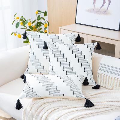 China Hot Selling Bohemian Sofa Portable Living Room Bedroom Tile Covers Farmhouse Couch Cushion Custom Pillowcase for sale