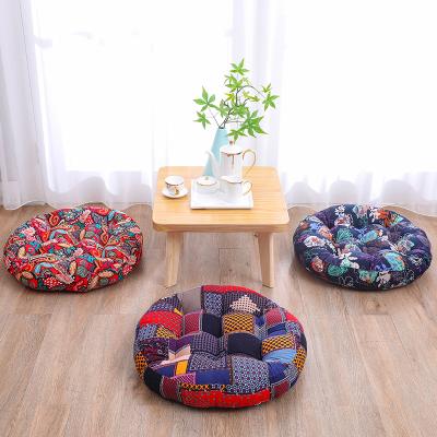 China Promotional cheap custom multi color massage sale logo comfortable cotton woven chair round cushion for sale