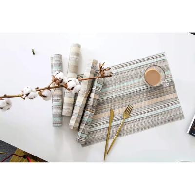 China Other China Factory Wholesale 30*45cm Rectangle Dining Table Custom PVC Woven Place Mat for sale