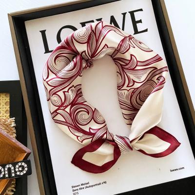 China Anti-puffiness spring and summer fashion printing office hair band Headscarf silk tie ribbon scarf for sale