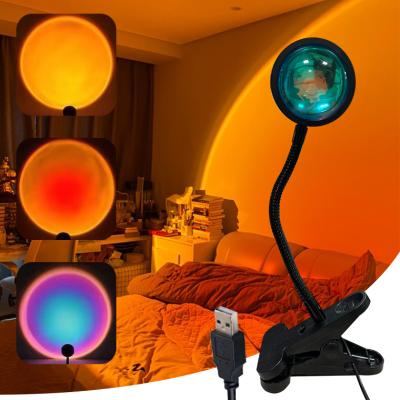 China Hot Selling Creative Living Room Art Lamp Table Floor Lamp RGB LED Floor Lamp Rainbow Sunset Night Projection Simplicity Sunset Projection Lamp for sale