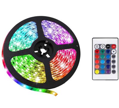 China Indoor 5M WIFI RGB LED Strip Color Changing Music Rhythm IP65 Living Room Bedroom Tuya Alexa Google Smart Remote Control LED Strip for sale