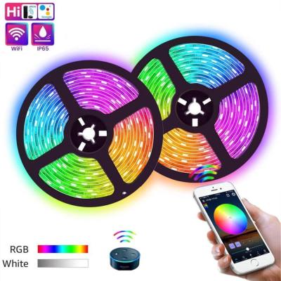 China Stair RGBW 5050 Color Changing Grouping 32.8ft Strip Lights Music Sync Works With Alexa Google Assistant Smart WIFI Led Strip Lights for sale