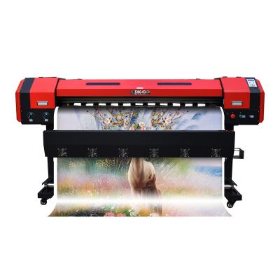 Cina Garment shops new high speed electric automatic roll to roll 1.6m inkjet printer eco solvent printer with tx800 for logo label paster decal in vendita