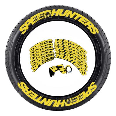 China Custom Environmental Protection Sun-exposed Cars Rubber Tires Proxes Rubber Tire Lettering Sticker For Car for sale