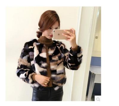 China Real Nature Autumn And Winter New Color 2023 Matching Water Mink Coat Short Paragraph Female JN422 Mink Fur Coat Women for sale