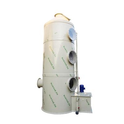 China Garment Shops Customized High Efficiency Spray Wet Purifier 1000cmm Volume Air Wet Gas Disposal Industrial Wet Scrubber With Factory Price for sale