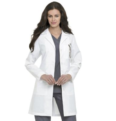 China Doctor Uniform White Lab Coat Customizable Logo Long Sleeve White Smock Pharmacy Gown Hospital Lab Coat for sale