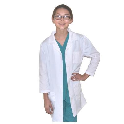 China 2022 Hospital Good Quality Factory Price Long Sleeve Style Child Doctor White Lab Coat For Children for sale