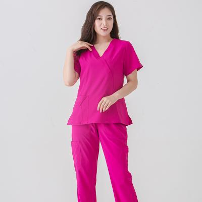 China Hospital Hospital Uniforms Scrub Polyester/Rayon/Spandex Style Nurse Uniform Fashionable New Designs for sale