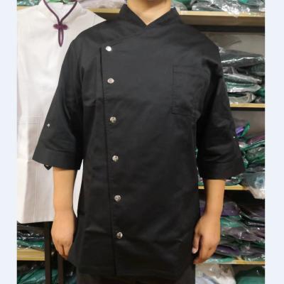 China French Poly Chef Uniform White Color Cotton Hotel/Restaurant Chef Uniform Twill Fabric Coat/Chef Jacket for sale