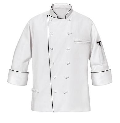 China French Unisex Kitchen Work Uniform Chef Uniform Long Sleeve Chef Uniforms Men Women Cook Coat Restaurant Hotel Custom for sale