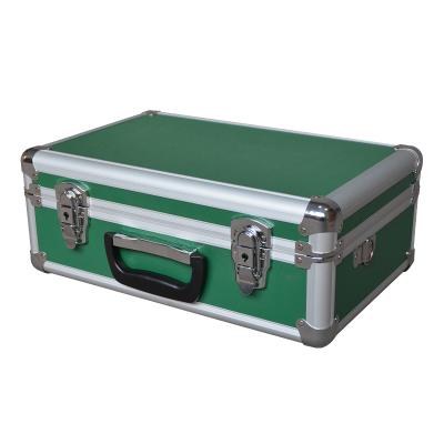 China Easy Care Custom Aluminum Case Padded Aluminum Case Green Engineered Laminate Case For Test Instrument for sale