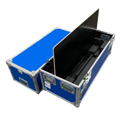 China Flight Case Easy Care Engineered Custom Aluminum Case For Blue TV Case With WHEELS for sale