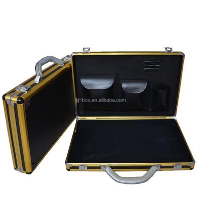 China Custom Aluminum Laptop Briefcase Black Simple Handmade Men's Aluminum Metal Laptop Briefcase Briefcase Briefcase for sale