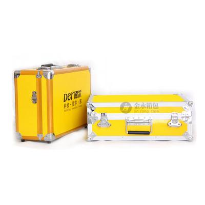 China Storage Engineered Case Yellow Laminate Aluminum Case For Equipment Carrying Case For Tools for sale