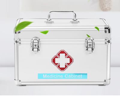 China Hot Selling Medical First Aid Box Silver Aluminum Medical First Aid Box for sale