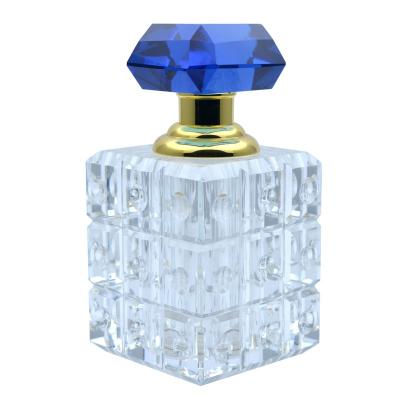 China Personal Care Perfume Bottle With Rhinestone Sapphire Lid And Large Volume Bottle Shape Perfume Essential Oil In 60ml Dropper Bottles for sale