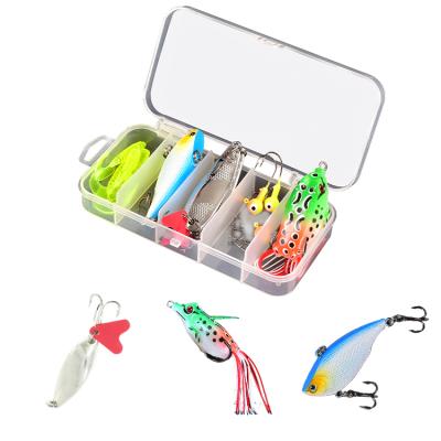 China All In One Kit Fishing Lure Set Jig Hook Lure Box Freshwater Topwater Spoon VIB Plastic Hard Soft Frog Set Fishing Lure Kits for sale