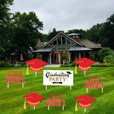 China Wholsale Waterproof Lawn Decorations Price Quality UV Printing Lawn Decorations Graduation Yard Signs for sale