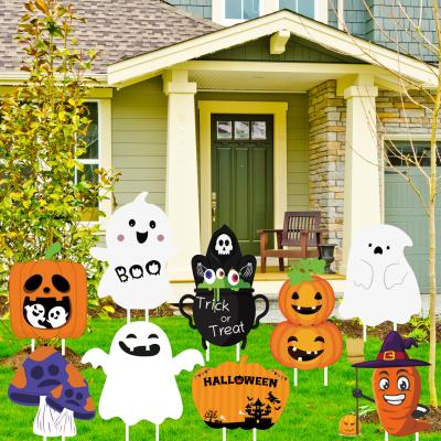 China Wholesale Waterproof Halloween Decorations Yard Sign With Stakes for sale