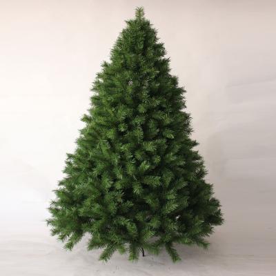 China Wholesale 7 Feet Fireproof And Eco-friendly Unlit Pine Premium Artificial Hinged Christmas Tree With Metal Stand for sale