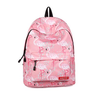 China Bookbag Flamingo School Backpack Waterproof Graceful Classic Lightweight Durable Nylon Shoulders Bag Casual Daypack For Teen Girls for sale