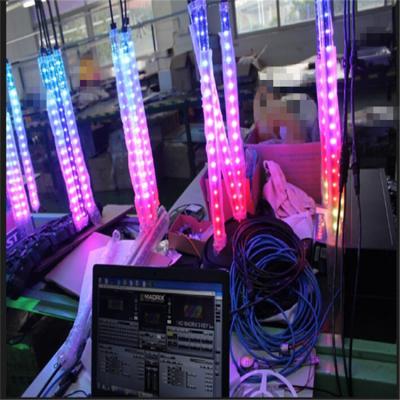 China Nightclub RGB aluminum light bar with dmx control, SMD 5050 8 pixel LED guardrail flat tube for sale