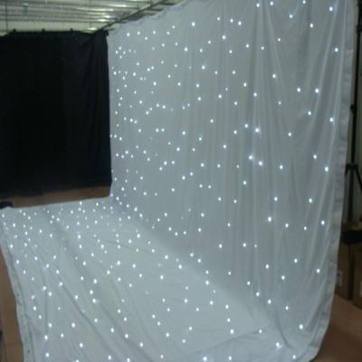 China Flame Retardant Velvet Fabric For Wedding Banquet Led Star Cloth Curtain RGB Full Color for sale