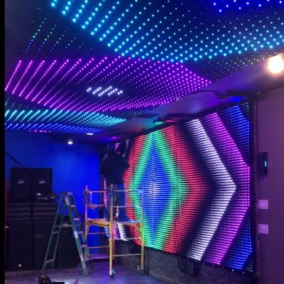 China Indoor Video Indoor Stage Backdrops Flexible Led Curtain Wall Screen For Night Club for sale