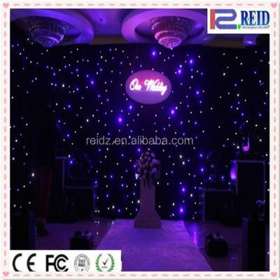 China Soft Star Curtain Wedding Led Light Starry Sky Lighting Wedding Backdrop S-SPB-P for sale