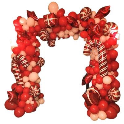 China Festival Decoration Selection Christmas Decorations Balloon Red Xmas Party Arch Balloon Set For Merry Christmas Latex Party Balloons for sale