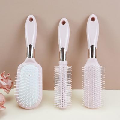 China Fashion Trend Customized Eco-Friendly High Quality Curved Air Cushion Massage Paddle Hair Brush Boar Straightens Detangling Hair Brush for sale