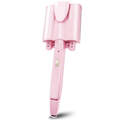 China Hot Home Use Proof Three Barrel Big Wave Fast Heating Automatic Hair Curler with LED Display for sale