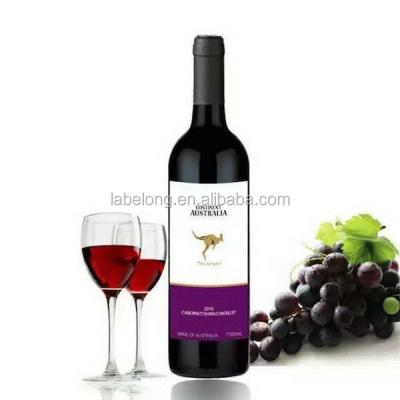 China Waterproof fashion promotional adhesive label for red wine for sale