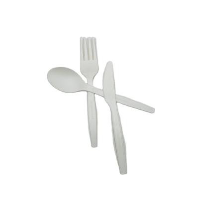 China Restaurantware Biodegradable Eco Friendly Disposable Nature PLA Compostable Cutlery, Fork, Spoon, Knife for sale