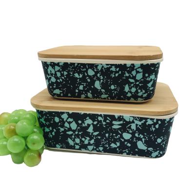 China Sustainable Sustainable Organic Bamboo Fiber Lunch Box , Bento Box For Lunch Adults And Kids for sale