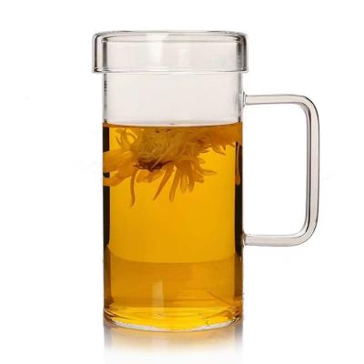 China 650ml Viable High Borosilicate Glass Mug Large Capacity Pyrex Coffee Mug for sale